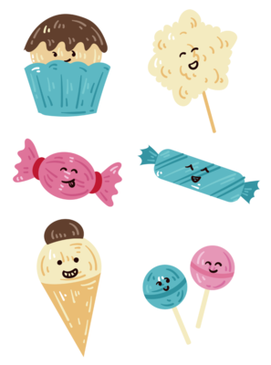 甜蜜灵感 免费获取可爱手绘糖果AI素材，为你的茶叶设计增添童趣