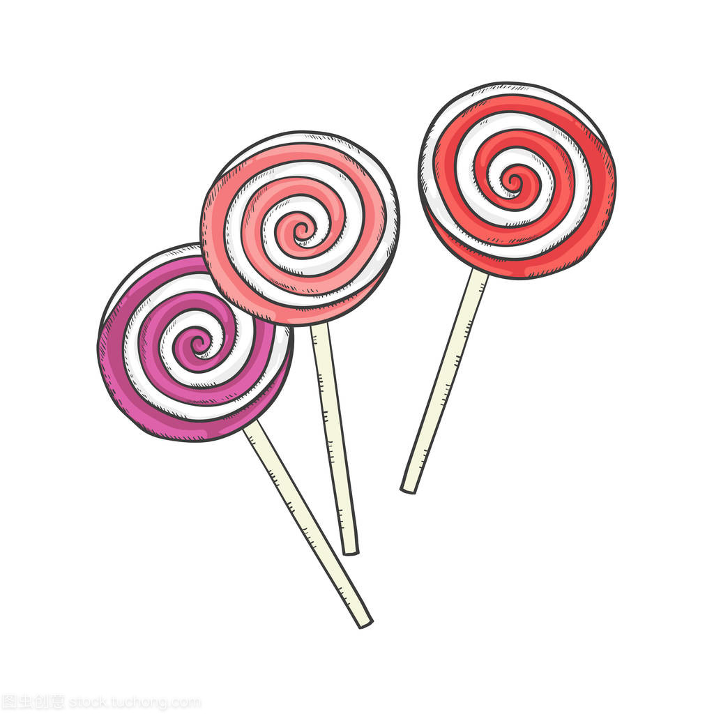 彩色卡通棒糖与茶叶 一场纯白隔离中的创意碰撞